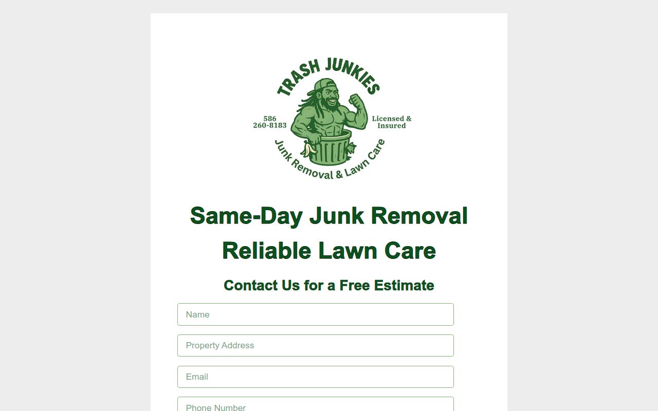 Trash Junkies | Junk Removal | Property Maintenance | Detroit, MI.